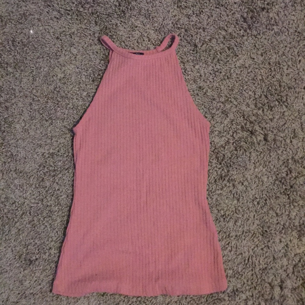 Coral Colored cut sided tank top